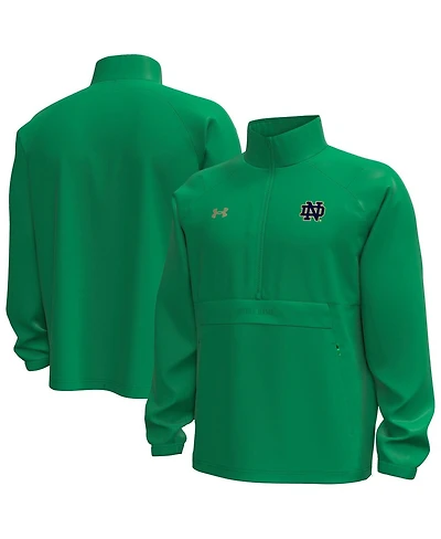 Under Armour Men's Green Notre Dame Fighting Irish Unstoppable Woven Anorak Storm Tech Half-Zip Jacket