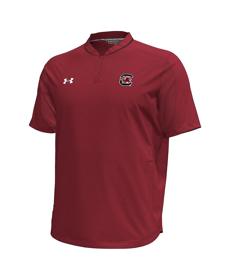 Under Armour Men's Garnet South Carolina Gamecocks Motivate Quarter-Zip Performance Sweatshirt