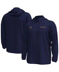 Under Armour Men's Navy Notre Dame Fighting Irish Rival Stretch Woven Full-Zip Hoodie Jacket