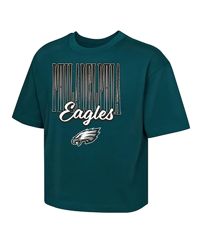 Outerstuff Big Girls Outerstuff Midnight Green Philadelphia Eagles Big City Boxy T-Shirt