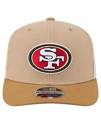 New Era Men's Light Beige San Francisco 49ers Two-Tone Trucker 9SEVENTY Adjustable Hat