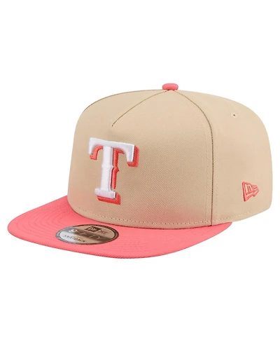 New Era Men's Light /Light Beige Texas Rangers Color Pack A-Frame 9FIFTY Snapback Hat