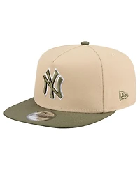 New Era Men's Light Beige/Olive New York Yankees Color Pack A-Frame 9FIFTY Snapback Hat