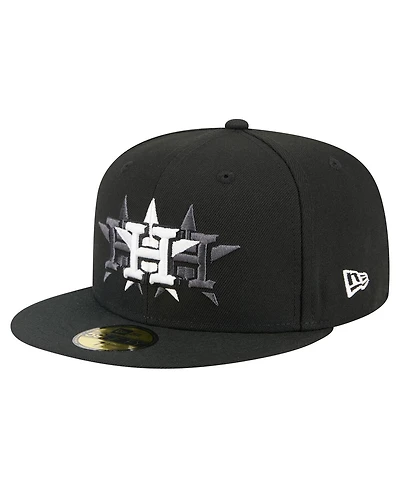 New Era Men's Black Houston Astros Tri-Hit 59FIFTY Fitted Hat