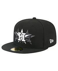 New Era Men's Black Houston Astros Tri-Hit 59FIFTY Fitted Hat