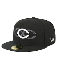 New Era Men's Black Cincinnati Reds Tri-Hit 59FIFTY Fitted Hat