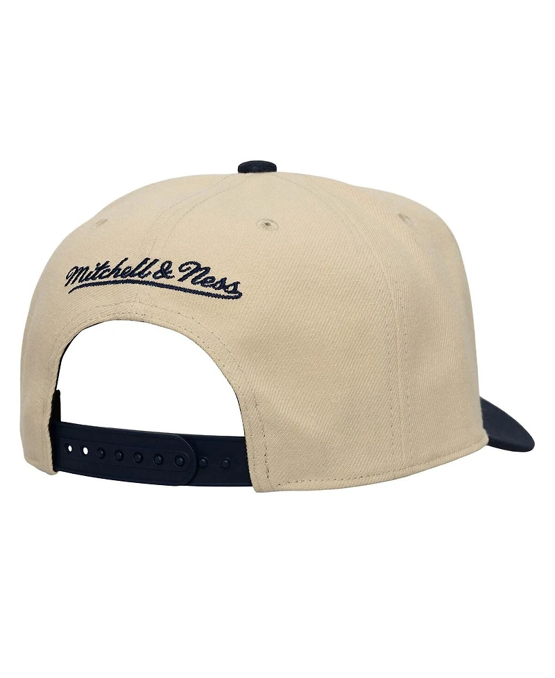 Mitchell & Ness Men's Cream/Navy St. Louis City Sc Upside Down Pro Pinch Snapback Hat