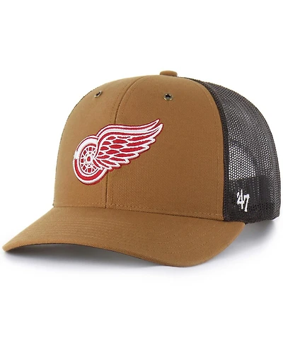Carhartt x '47 Brand Men's Brown Detroit Red Wings Trucker Adjustable Hat