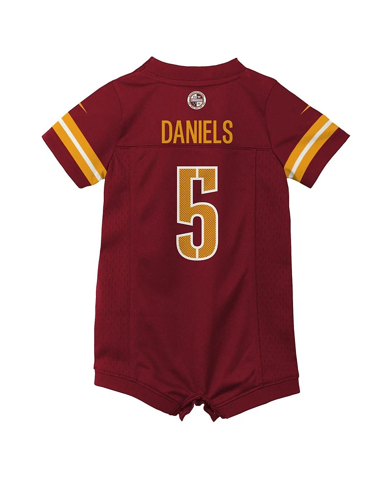 Nike Baby Boys and Girls Jayden Daniels Burgundy Washington Commanders Game Romper Jersey