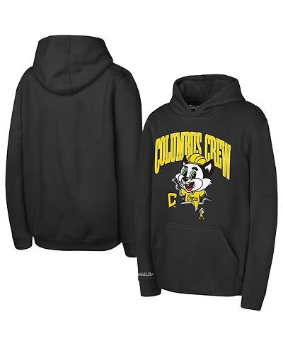Mitchell & Ness Big Boys and Girls Black Columbus Crew Mascot Break Out Pullover Hoodie