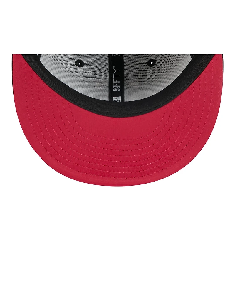 New Era Men's Black Texas Rangers Soutache 59FIFTY Fitted Hat