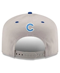 New Era Men's Cream/Royal Chicago Cubs Upside Down City Name A-Frame 9FIFTY Snapback Hat