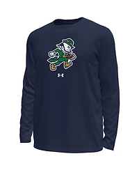 Under Armour Men's Navy Notre Dame Fighting Irish Leprechaun Heat Gear Long Sleeve T-Shirt