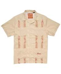 Howler Brothers Men's Tan Texas Longhorns Guayabera Full-Snap Shirt