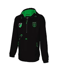 Stadium Essentials Men's Black Austin Fc Compete Quarter-Zip Hoodie Jacket