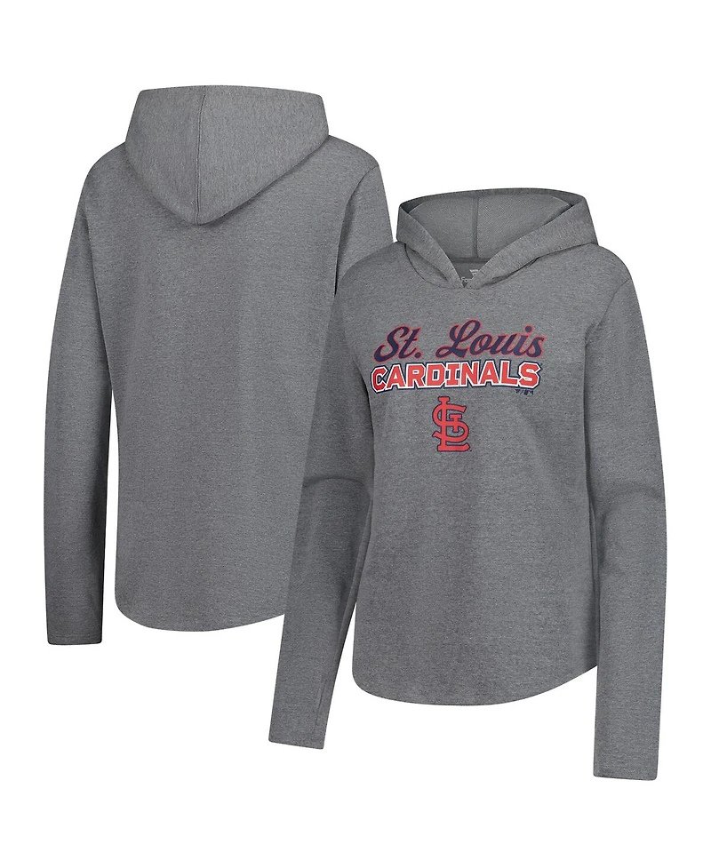 Fanatics Women's Heather Gray St. Louis Cardinals Fleece Pullover Hoodie