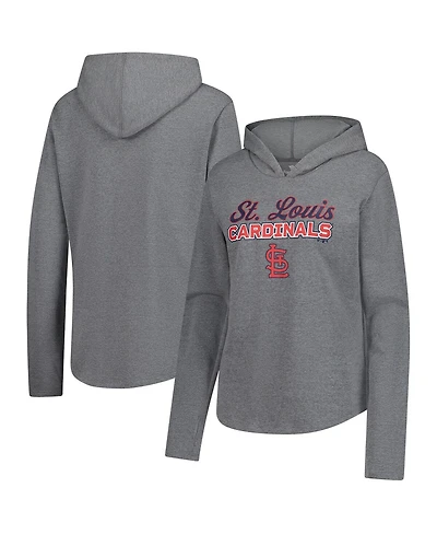 Fanatics Women's Heather Gray St. Louis Cardinals Fleece Pullover Hoodie