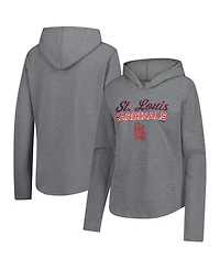 Fanatics Women's Heather Gray St. Louis Cardinals Fleece Pullover Hoodie
