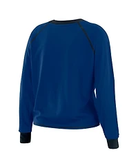 Wear by Erin Andrews Women's Royal/Black Indianapolis Colts Plus Size Tie-Front Long Sleeve Top