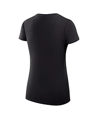 G-iii 4Her by Carl Banks Women's Black Detroit Lions Super-Slim Fit Lightweight Collage Team V-Neck T-Shirt