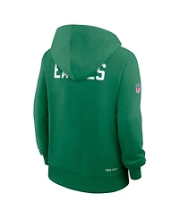 Nike Women's Kelly Green Philadelphia Eagles Throwback Sideline Standard Issue Dri-fit Hoodie