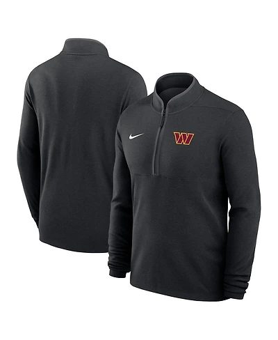 Nike Men's Black Washington Commanders Lightweight Victory Dri-fit Half-Zip Pullover Hoodie