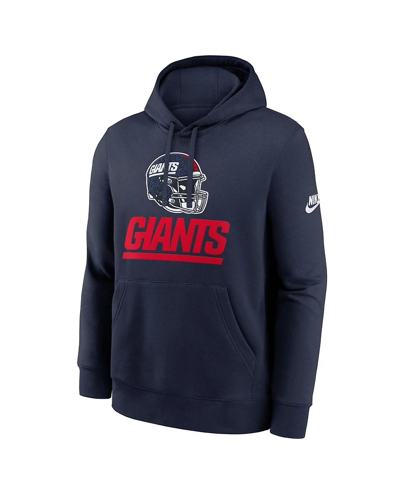 Nike Men's Navy New York Giants Best Season Rewind Club Pullover Hoodie