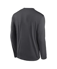 Nike Men's Anthracite New York Giants Primetime Legend Icon Performance Long Sleeve T-Shirt