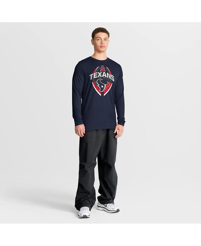 Nike Men's Navy Houston Texans Primetime Legend Icon Performance Long Sleeve T-Shirt