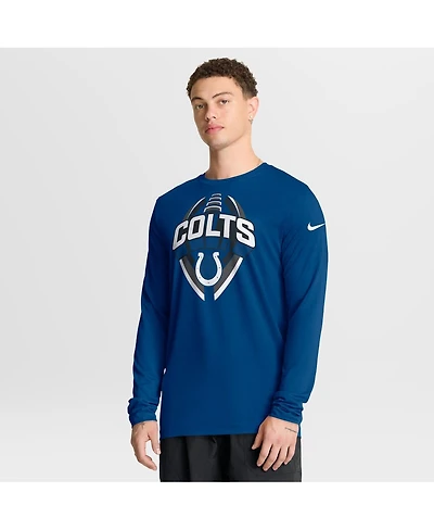 Nike Men's Royal Indianapolis Colts Primetime Legend Icon Performance Long Sleeve T-Shirt