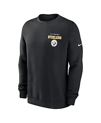 Nike Men's Black Pittsburgh Steelers Primetime Club Fleece Pullover Sweatshirt