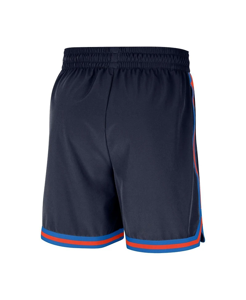 Nike Men's Navy Oklahoma City Thunder Authentic Practice Dna Woven Performance Shorts