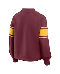 Fanatics Women's Maroon Minnesota Golden Gophers Oversized Hometown Premium Punt Coverage Raglan Pullover Sweatshirt