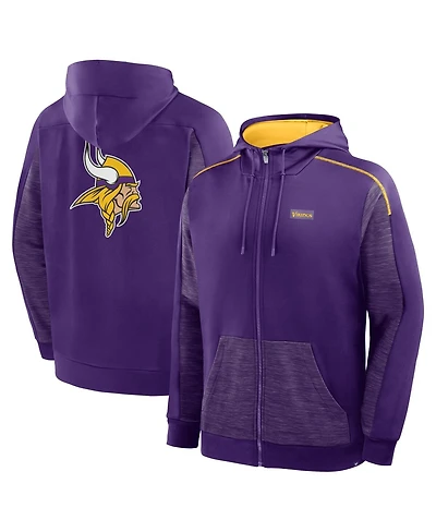 Fanatics Men's Purple Minnesota Vikings Checkdown Pass Full-Zip Hoodie