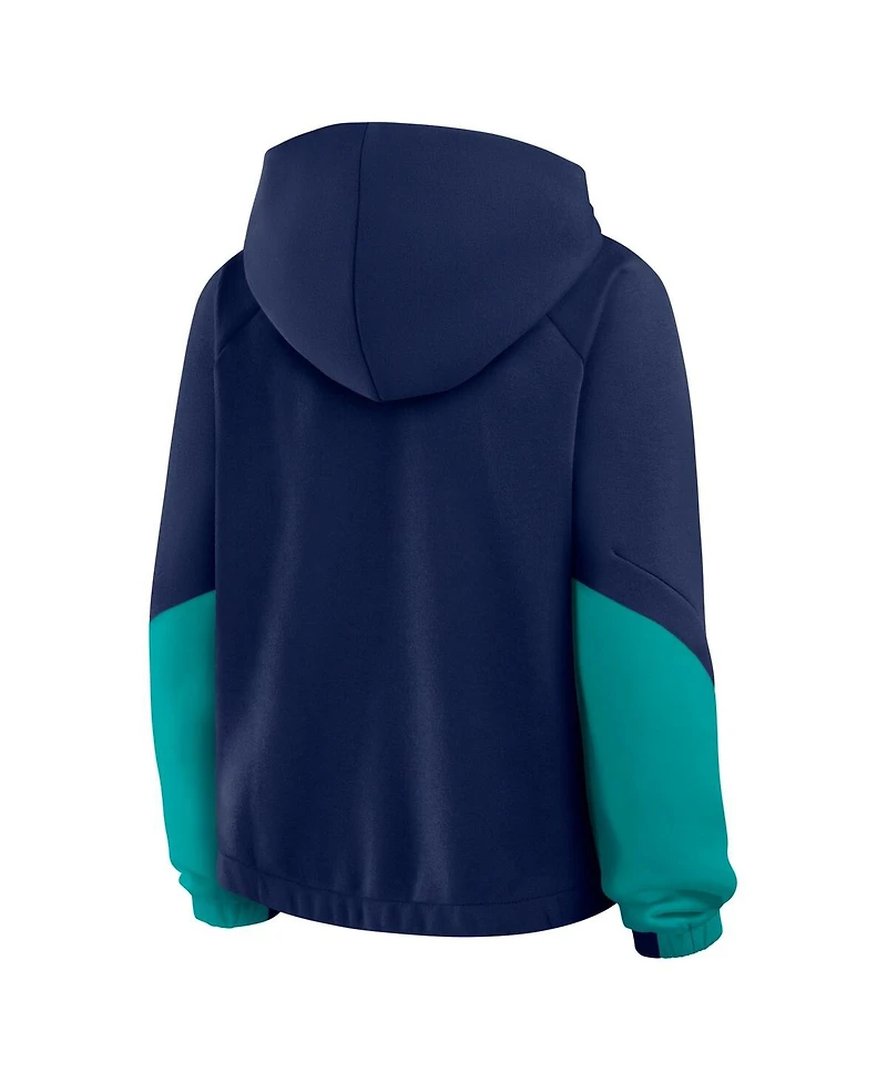 Fanatics Women's Navy Seattle Mariners Oversized Time to Win Pullover Hoodie