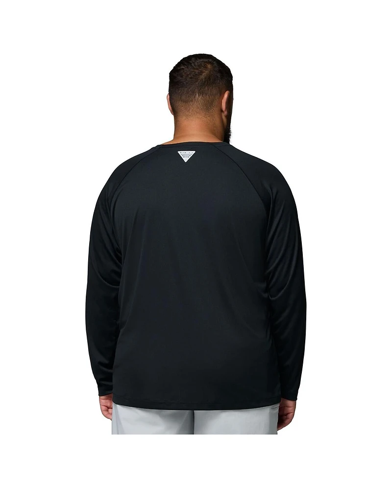 Columbia Men's Gray Alabama Crimson Tide Big Tall Terminal Tackle Long Sleeve Omni-Shade T-Shirt