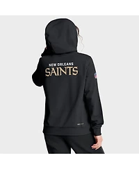 Nike Women's Black New Orleans Saints Sideline Standard Issue Initial Home Dri-fit Hoodie