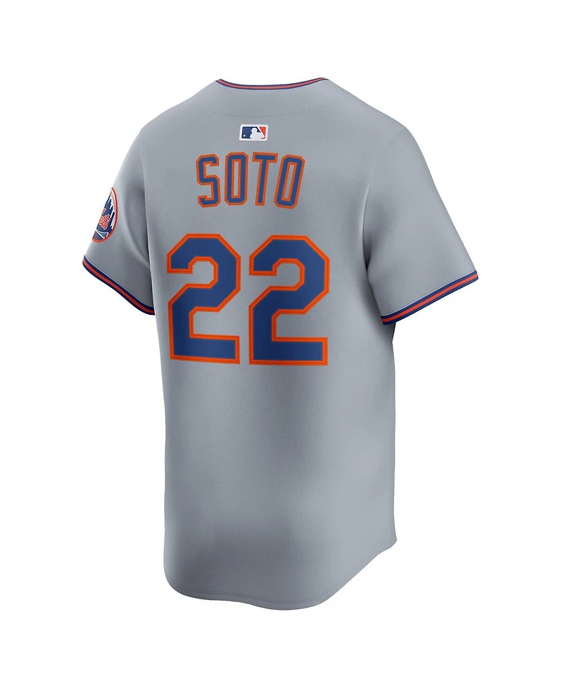 Nike Men's Juan Soto Gray New York Mets Road Limited Player Jersey