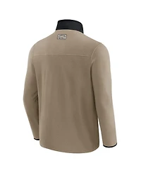 Nfl x Darius Rucker Collection by Fanatics Men's Tan Pittsburgh Steelers Heavyweight Polar Fleece Full-Zip Jacket