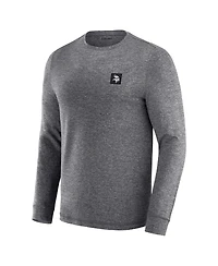J. Palmer Men's Heather Black Minnesota Vikings Four Down Long Sleeve T-Shirt