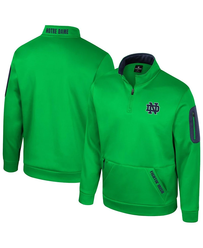 Colosseum Men's Kelly Green Notre Dame Fighting Irish Mainframe Quarter-Zip Fleece Jacket