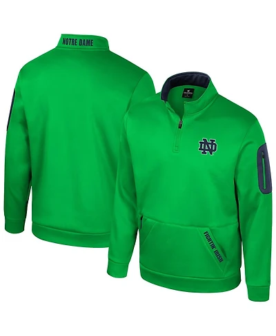 Colosseum Men's Kelly Green Notre Dame Fighting Irish Mainframe Quarter-Zip Fleece Jacket