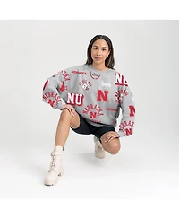 Gameday Couture Women's Gray Nebraska Huskers Always on Repeat Fleece Sweatshirt