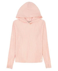 Calvin Klein Girls 7-16 Chunky Rib Zip Front Hoodie