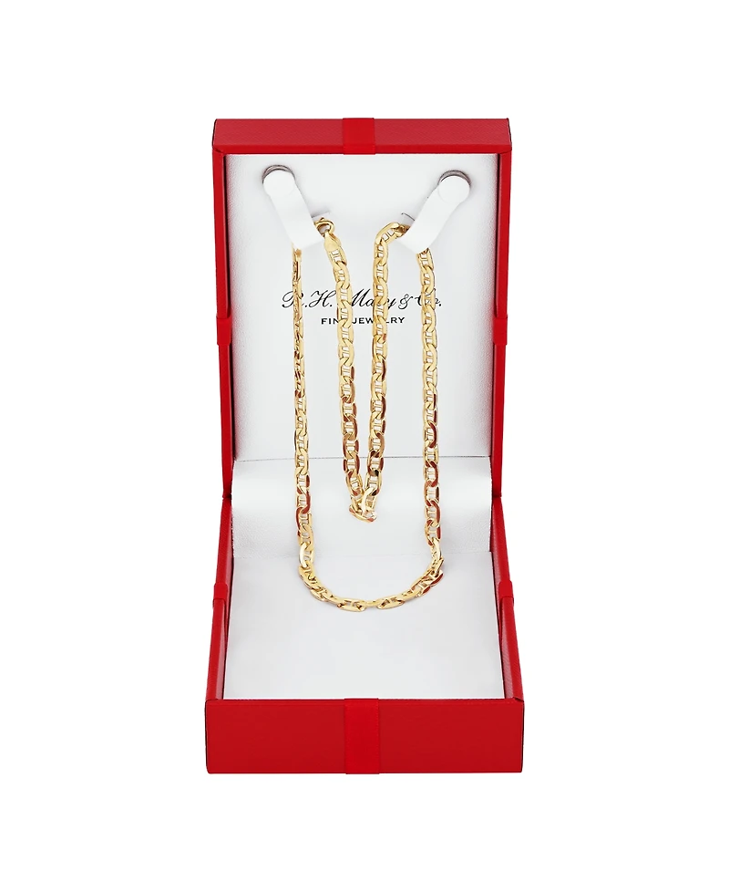 Lightweight Polished Mariner Link 20" Chain Necklace (5.5MM) in 14k Gold