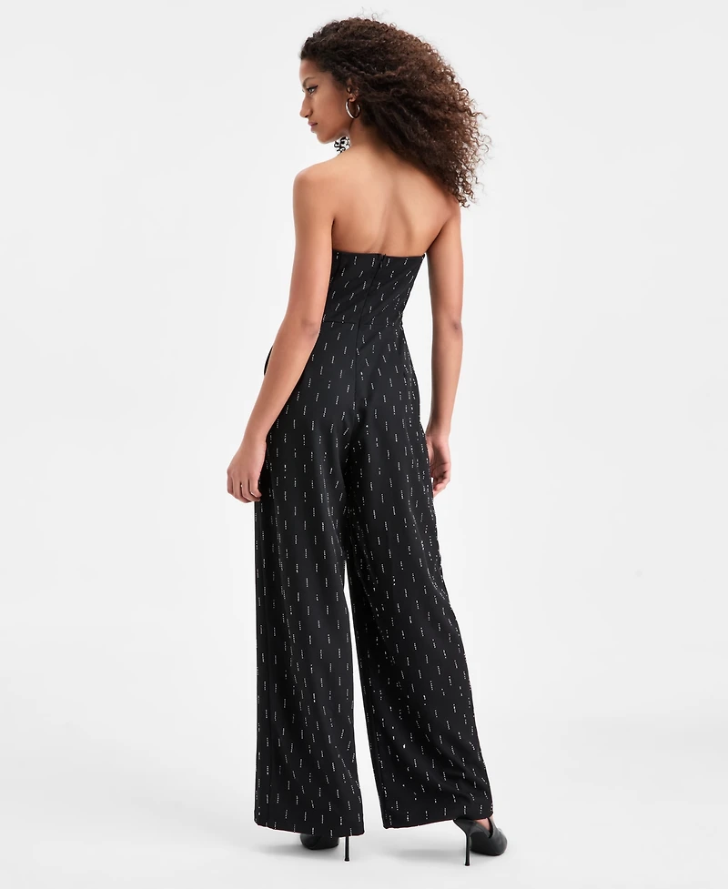Bar Iii Women's Embellished Strapless Jumpsuit, Macy's Exclusive