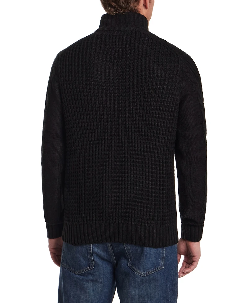 Weatherproof Vintage Men's Cable-Knit Quarter-Zip Sweater
