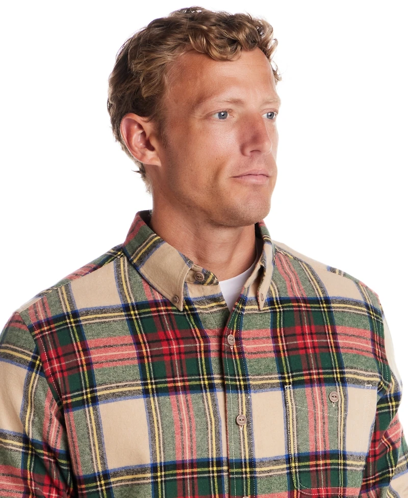 Weatherproof Vintage Men's Holiday Antique Plaid Long Sleeve Shirt