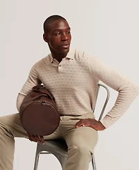 Ted Baker Men's Gaten T Stitch Long Sleeve Polo Shirt