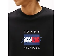 Tommy Hilfiger Men's Linear Flag Graphic Long Sleeves T-Shirt